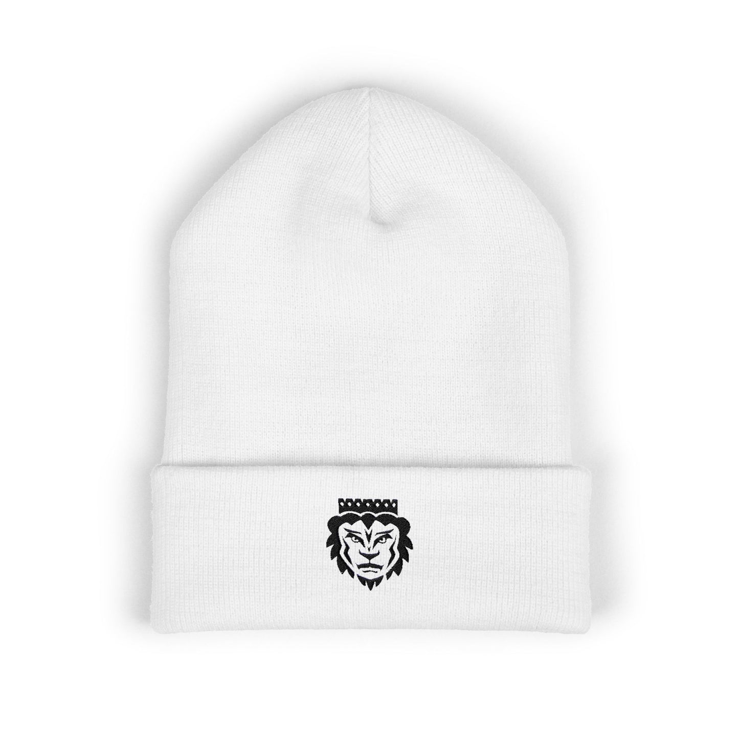 Embroidered Lion Classic Cuffed Beanie - Stylish & Cozy Winter Hat